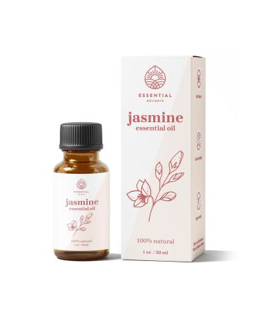 Jasmine Essential Oil by Essential Delights - Premium Quality (1 oz.) | Aromatherapy |