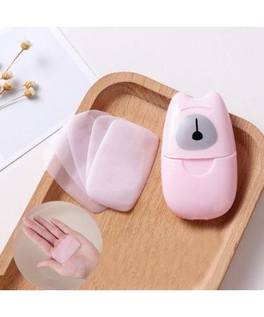 KISEER Mini Travel Soap Paper Sheets - 50 Scented Disposable Hand Wash Sheets (Pink) for Camping & Outdoor Use - Buy Online on GoSupps.com