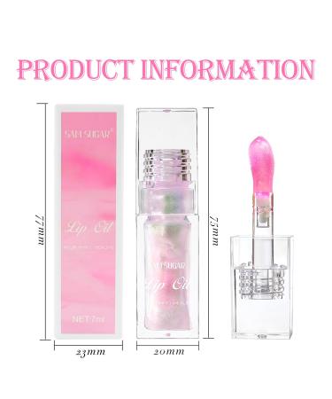 Eakroo Color Changing Lip Oil - Long Lasting Non-Sticky Pink Glitter Lip Gloss - Nourishing & Repairing Primer Tint Globally Shipped - Buy Online on GoSupps.com