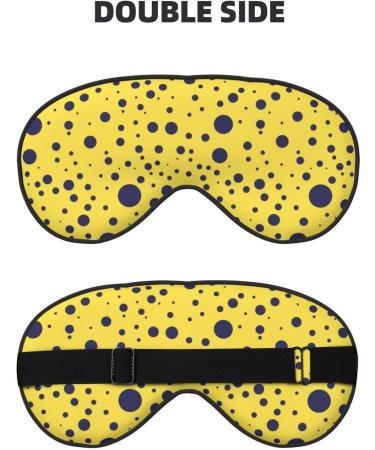 Blue Spots Print Sleep Eye Mask | Soft Blindfold with Elastic Strap for Travel & Night Sleeping - Buy Online on GoSupps.com