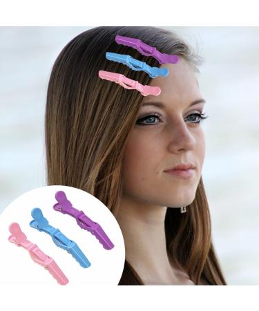 Crocodile Clips Hair Sectioning Hair Clips For Styling Colorful Hair Clips Hairdressing Clips for Salon Hair Cutting Clips for Hairdresser(10pck) (6 blue + yellow + black + purple + pink + red) blue + yellow + black + purple + pink + red 6 - Buy Online on GoSupps.com