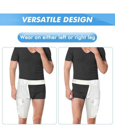 Catheter Leg Bag Holder - Foley Catheter Stabilization Device & Nephrostomy Bag Strap (XL) - White | Secure Urine Drainage Solutions - Buy Online on GoSupps.com