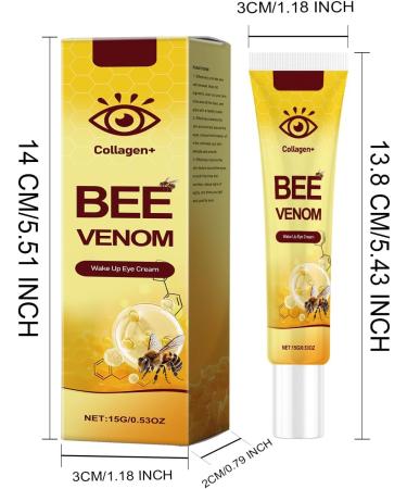  Hengxuan Bee venom eye cream with collagen bee venom eye cream moisturizing and firming eye serum helps reduce fine lines and wrinkles 15g - Buy Online on GoSupps.com