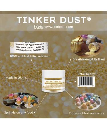 Bakell Rose Gold Tinker Dust 5g | KOSHER Certified Edible Glitter for Cakes, Cupcakes, Cake Pops, Drinks | Rose Gold Dust - Buy Online on GoSupps.com