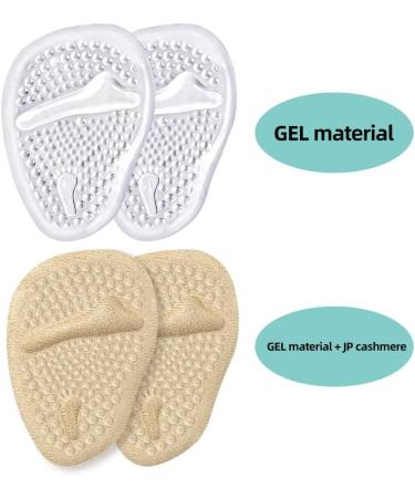 Premium Metatarsal Pads for Women - Silicone Ball of Foot Cushion Inserts | All-Day Pain Relief | Light Yellow & Transparent - Buy Online on GoSupps.com