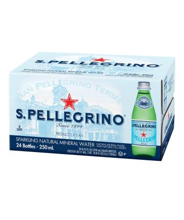 San Pellegrino Sparkling Water (Glass) 24 x 25cl 250 ml (Pack of 24)