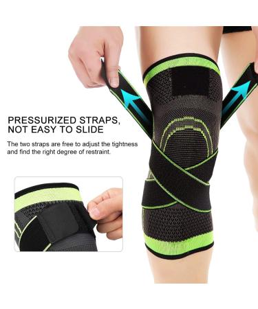 Buy Breathable Sports Knee Pads Warm Protection for Winter Training | Green L #213 - Buy Online on GoSupps.com