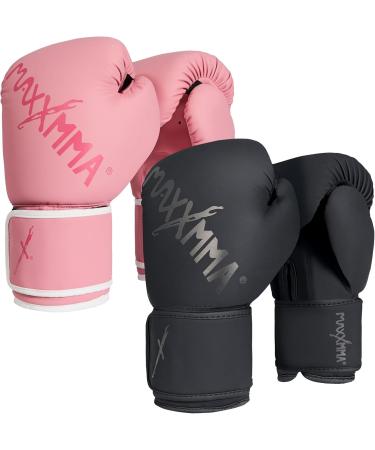 MAXXMMA Pro Style 10 oz Boxing Gloves for Men & Women - Pink Heavy Bag Training Muay Thai Sparring & Kickboxing - Buy Online on GoSupps.com