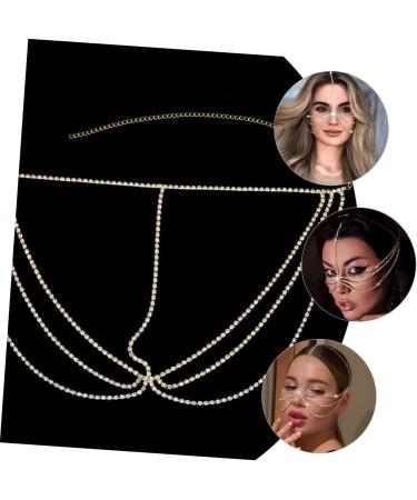 GLSTOY Face Rhinestone Jewelry Gold Headpiece Gold Headbands for Women Hair Jewelry Face Jewelry Accessories for Women Jewelry Hair Chain Gold Face Jewels Face Chain Jewelry - Buy Online on GoSupps.com