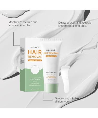  homomdy Aloe Vera Soothing Facial Hair Removal Cream Hair Removal Cream for Women Gentle Hair Removal Cream for Face and Body Soothing Moisturizing Cream for Sensitive and Dry Skin (1 pc) - Buy Online on GoSupps.com