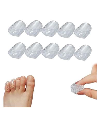 Silicone Anti-Friction Toe Protector Breathable Toe Covers Silicone Toe Sleeves Foot Protectors Silicone for Pain Relief Toe Caps for Corns Blisters and Ingrown Toenails (10PCS)