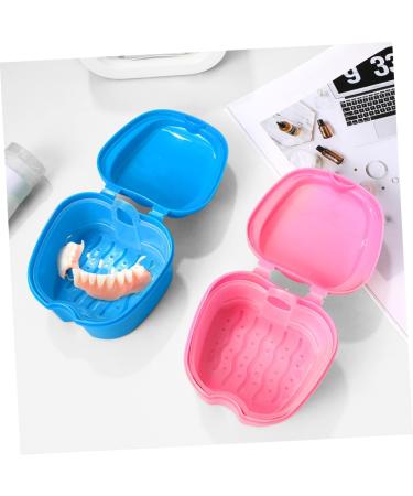 Minkissy 2-Pack Tooth Box & Bathing Cup for Prostheses | Travel Case with Lid for Braces & Mouth Protection | Durable ABS Design - Buy Online on GoSupps.com
