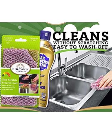 Bar Keepers Friend Cleanser (26 oz) & Non Scratch Scrubber Kit | Multipurpose Stainless Steel Rust Cleaner with Non Scratch Dish Cloth - Buy Online on GoSupps.com