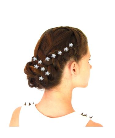 24-Piece Wedding Bridal Hair Combs and U-Shaped Pearl Hair Pins Set - Crystal, Pearl, and Rhinestone Hair Accessories for Brides and Bridesmaids - Buy Online on GoSupps.com