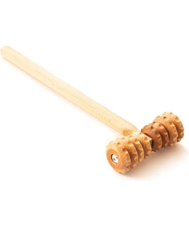 Buy Mr. Woodware Professional Wooden T-Shaped Lymphatic Drainage Roller - 37cm Soft Tissue Therapy Tool | International Shipping Available - Buy Online on GoSupps.com