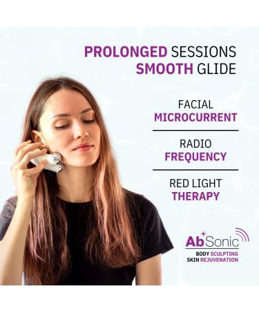 Absonic Glow Microcurrent Conductive Gel - Anti-Aging Serum Enriched with Hyaluronic Acid Collagen Niacinamide B3 for Facial LED RF & Nuface Devices - 8.5oz Bottle - Made in USA - Buy Online on GoSupps.com