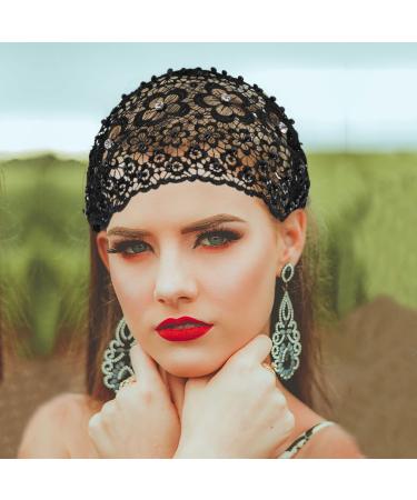 FZBNSRKO 4-Piece Wide Floral Pearl Lace Headband Set for Women - Fashion Hair Accessories in Random Colors - Buy Online on GoSupps.com