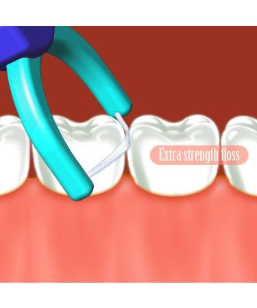 Smile Evolutionary Clean Dental Flossers Kit - 1 Mid-Length Handle +100 Extra Strength Refills - Buy Online on GoSupps.com