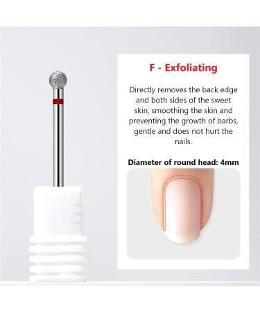 Nail Polish Head Pre-treatment/Exfoliation/Deburring Tool Diamond Round Polish Bit(Red(f) 4mm) - Buy Online on GoSupps.com