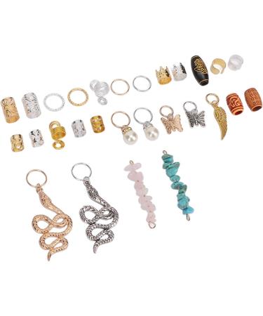 Hair Jewellery for Braids Dreadlocks Pendant DIY Metal Decorative Vintage Wrapped Hair Cuffs Adornment for Dating Wedding - Buy Online on GoSupps.com