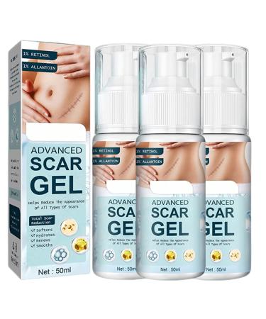 German Advanced Skin Renewal Gel Scar Gel For Acne Scars Stretch Mark Removal Cream Advanced Scar Treatment Natural Scar Therapeuti Gel Scar & Stretch Marks Remover Gel (3pcs)