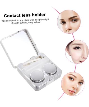 Solustrative 12-Piece Hard Contact Lens Case - Durable Mini Organizer with Mirror & Travel Storage | International Shipping - Buy Online on GoSupps.com