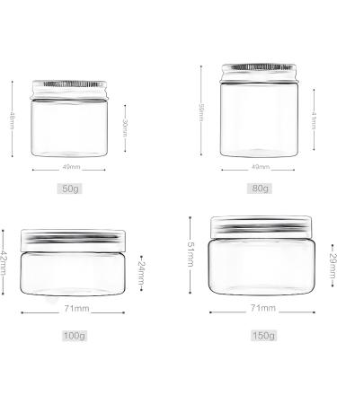 Buy Tianzd 6-Piece Transparent Plastic Cream Cans - 50ml Empty Containers with Black Lid & Spatulas for Cosmetics - International Shipping Available - Buy Online on GoSupps.com