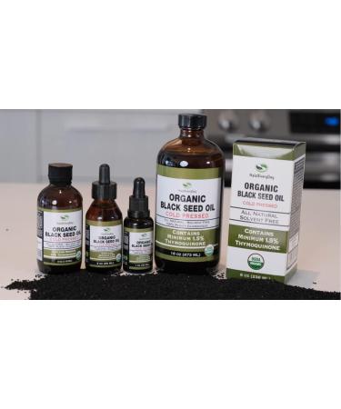 HalalEveryDay- Black Seed Oil - 100% Pure Cold Pressed- Organic- Nigella Sativa Non-GMO - Thymoquinone - Cumin Seeds Oil (2 Ounce) - Buy Online on GoSupps.com