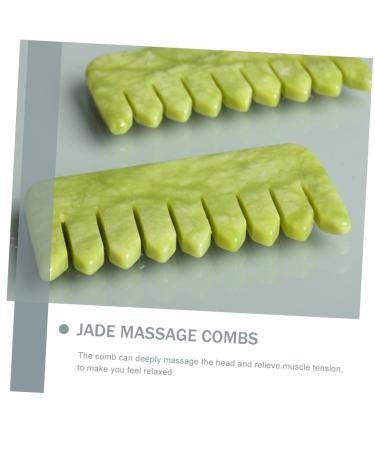 Magiclulu Portable Massage Combs - Scalp Massage Tools & Jade Gua Sha Comb Duo for Relaxation & Wellness - Buy Online on GoSupps.com