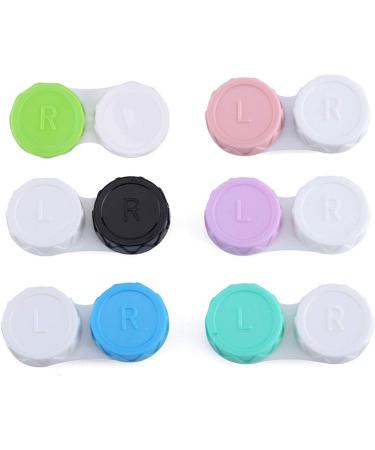 5-Piece Cute Mini Lentil and Contact Lens Storage Container Set | Stylish Purple Makeup Bags for Easy Wear - Perfect for Beauty & Pupil Storage - Buy Online on GoSupps.com
