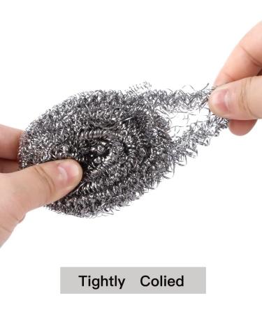 12Pcs Stainless Steel Wool Scrubber Set for Cleaning Dishes, Pans, Ovens, Grills - Kitchen Sink Scrubber Pads - Metal Scourer for Tough Stains - 12 Pack - Buy Online on GoSupps.com