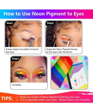 12 Colors Neon Pigment Powder for Nails & Eyeshadow - Unique Gifts for Women | Fluorescent Rainbow Smoke Nails - Christmas & Secret Santa Presents - Buy Online on GoSupps.com