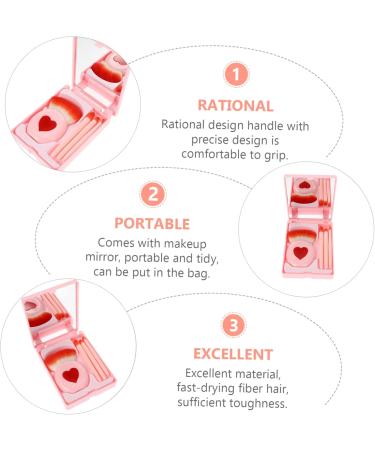 FRCOLOR 6 Boxes makeup brush set makeup brush container portable powder brush Cosmetic Tool Lip make up kit Portable Beauty Brush Foundation Brush plastic abs woman mirror box - Buy Online on GoSupps.com
