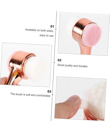 Housoutil Silicone Facial Tool Double-sided Facial Brush Facial Exfoliator Tool Facial Scrubber Brush Floral Scrunchies Facial Cleaning Brush Skin Cleansing Brush Skincare Tool Face Diamond 13x4.5cm Golden - Buy Online on GoSupps.com