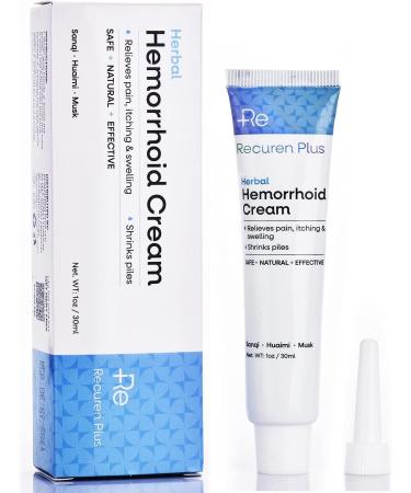 Recuren Plus Hemorrhoids Treatment Hemorrhoid & Fissure Cream Fast Acting Hemorrhoid Cream and Healing Formula for Itching Swelling Bleeding Burning and Maximum Pain Relief 30g - Buy Online on GoSupps.com