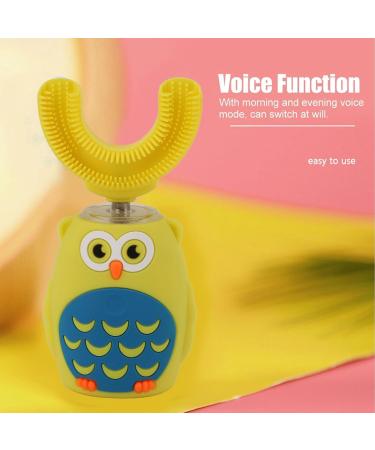 Kids U Shaped Electric Toothbrush - Cute Automatic Silicone Teeth Whitening Brush (USB Charging Yellow - Buy Online on GoSupps.com