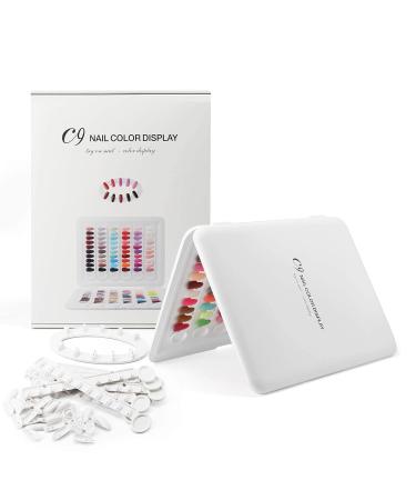 Shop C9 Nail Color Display Book - 120 Nail Art Presentation Stand with Transparent Tips for UV Gel & Nail Polish | International Shipping - Buy Online on GoSupps.com