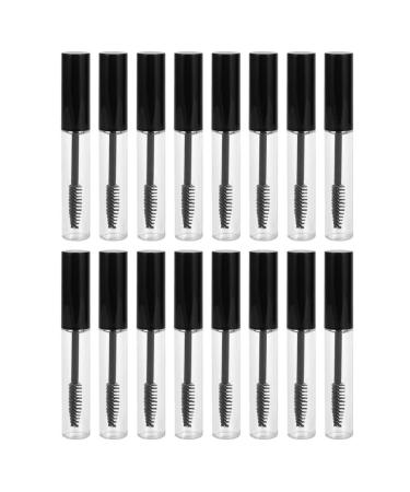 LALADEFIEE 16pcs Mascara Tube Refillable Eyelash Bottle Transparent Balm Tube Clear Lip Containers Plastic