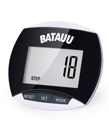 BATAUU Best Pedometer, Simply Operation Walking Running Pedometer with Calories Burned and Steps Counting