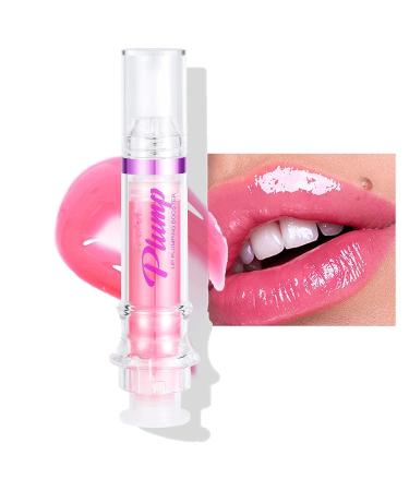 Lip Plumper 6 Colors Moisturizing Glossy Plumping Lip Gloss Long Lasting Hydrating Natural Lip Plumper for Women Girls (Color 05)