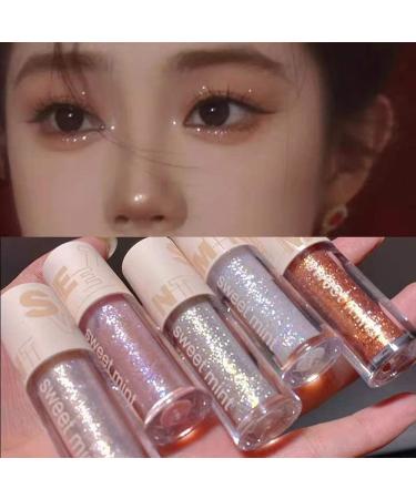 Go Ho Glitter Eyeshadow & Eyeliner Set - Diamond Sparkle Makeup Kit for Women - Korean Makeup 04 Champagne Bronze - Buy Online on GoSupps.com