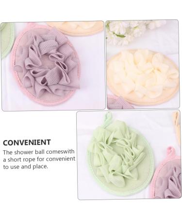 Angoily 4pcs Pure Flower Bath Balls - Loofah Sponges & Body Brushes for Shower & Bath - Enhance Your Bathing Experience - Buy Online on GoSupps.com