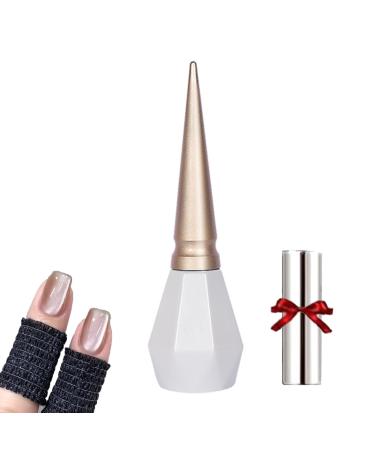 Rolita Gel Polish Rolita Nail Polish Cat Eye Gel Nail Polish Nude Ice-Clear Jade Gel Glitter Crystal Gel Nail Polish with Magnet Crystal Cat Eye Gel Polish Silver (Y-30)