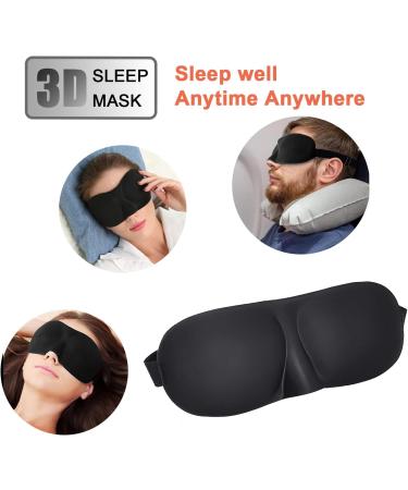 Sleep Masks for Men & Women - Blackout Eye Cover for Travel 3D Sleep Mask for Side Sleepers Adjustable Soft Blindfold - Buy Online on GoSupps.com