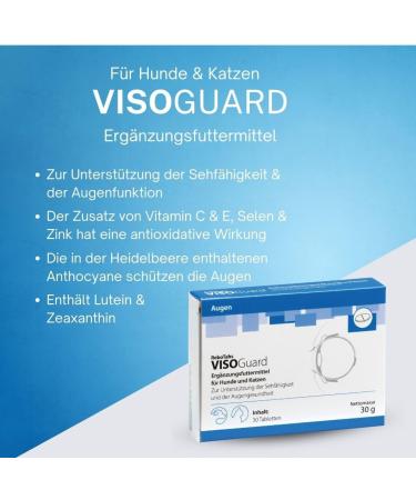 Visoguard Tablets for Dogs & Cats | 30 Pieces - Supports Vision & Eye Health with Lutein & Zeaxanthin | Ideal Pet Care Supplement - Buy Online on GoSupps.com