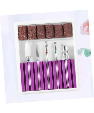 FOMIYES 1 Set Kit Nails Cuticle Drill Bit Nail Grinding Head Nail Gel Beginner Nail File Bits Nail Drill Bits Electric Manicure Nail File Nail Bits Purple Alloy Tool 6.5x5.5cm Purple - Buy Online on GoSupps.com