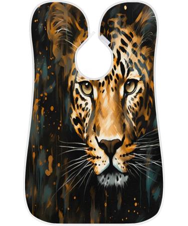 Animal Leopard Beard Bib Apron - Best Beard Hair Catcher for Men | Perfect Gift for Dads & Husbands - Father's Day Anniversary Christmas - Buy Online on GoSupps.com