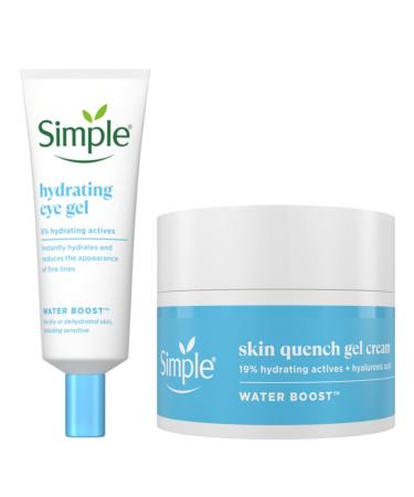 Simple Water Boost Skin Quench Gel Face Cream for Dry Skin 50 ml & Simple Water Boost Hydrating Eye Gel 25 ml