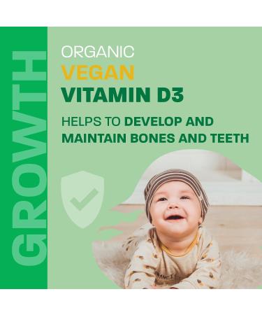 Certified Organic VEGAN Plant-Based Vitamin D3 Drops - 1000IU per drop - 490 Servings - Unflavoured - 13.5ml - Immune System Support - Made in Canada 13.5 ml (Pack of 1) - Buy Online on GoSupps.com