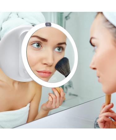 KEDSUM Upgraded 9 Rechargeable 10x Magnifying Makeup Mirror with Lights Dimmable Vanity Mirror with Touch Button, 360 Rotation, Large Suction Cup 9 inch - Buy Online on GoSupps.com